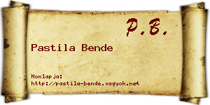 Pastila Bende névjegykártya